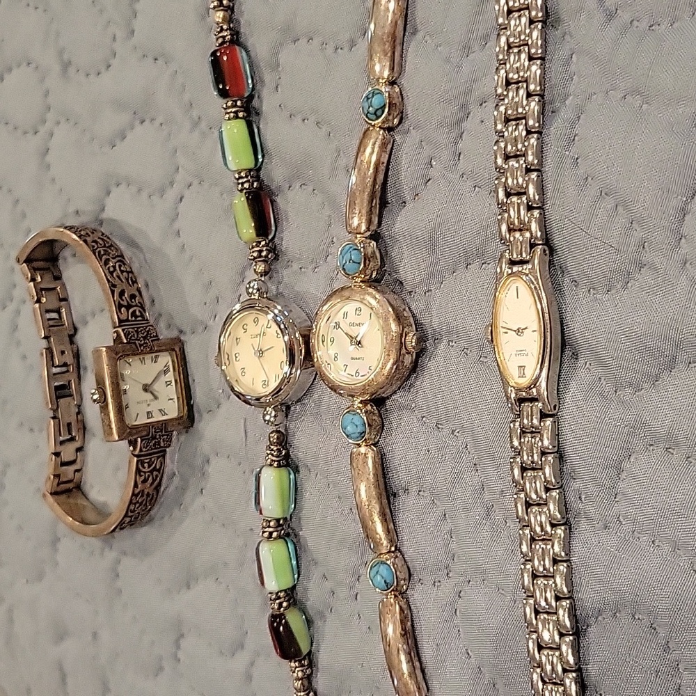 Chic Silver and Colorful Watch Collection